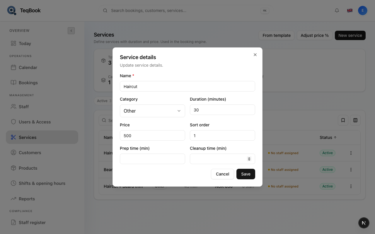 Sort order field on edit