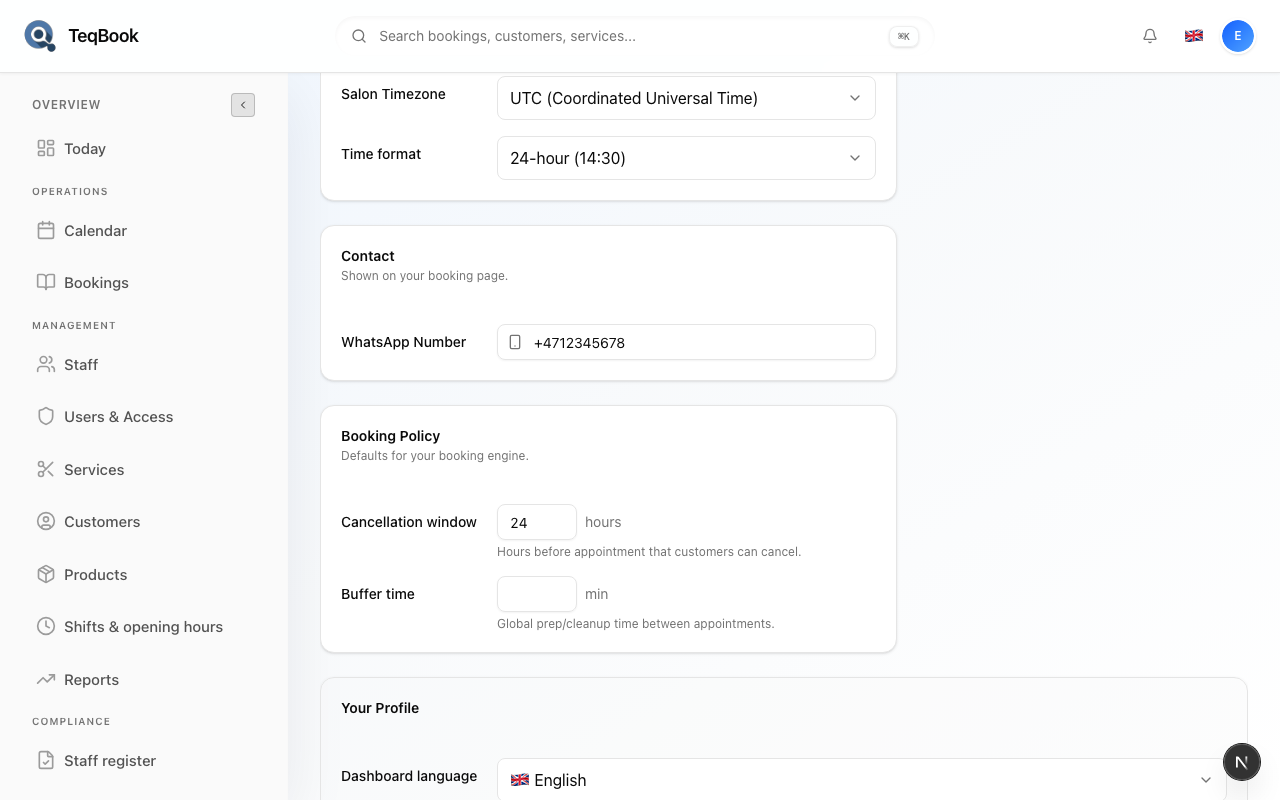 Buffer time field